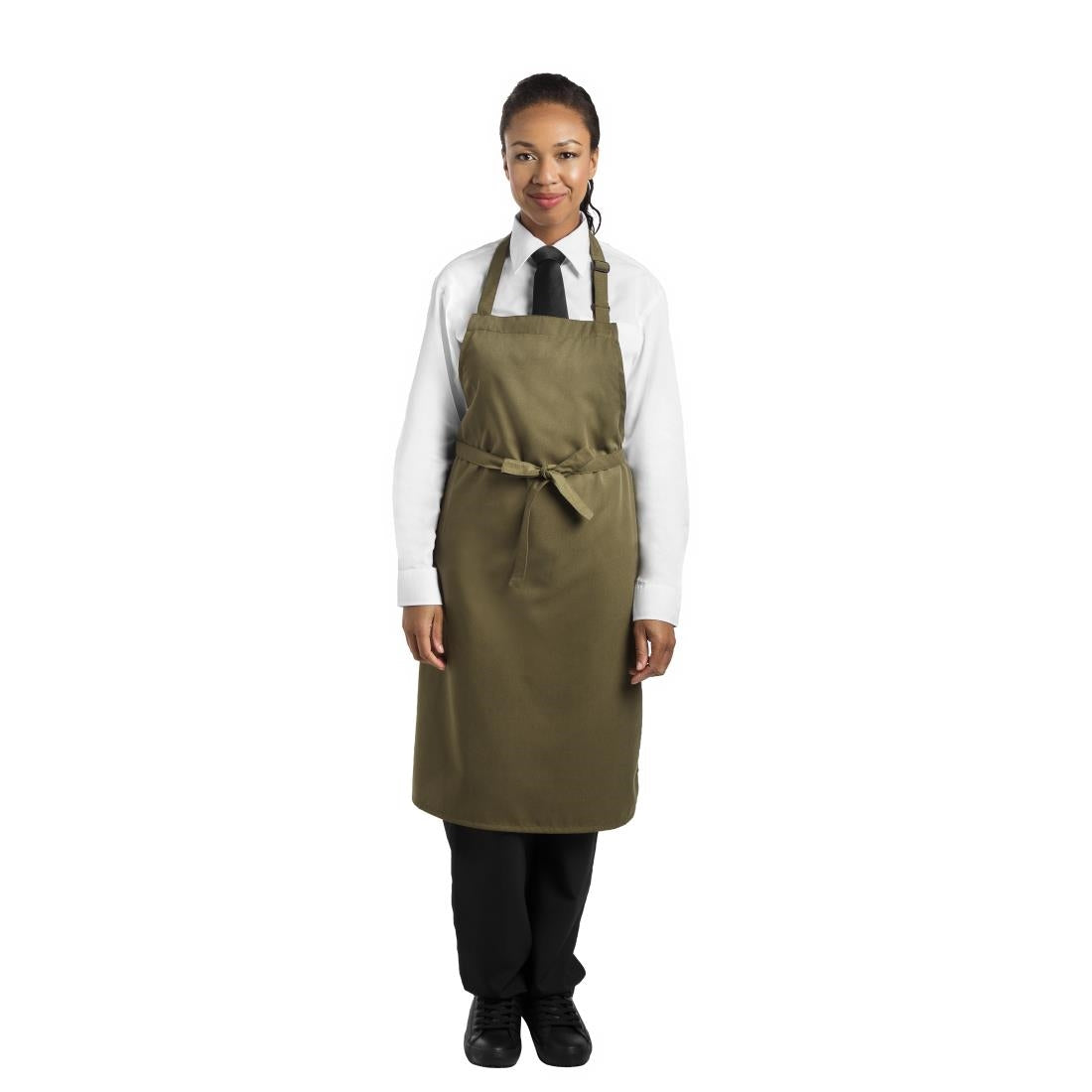 Le Chef Bib Apron Olive • PAS-BB152