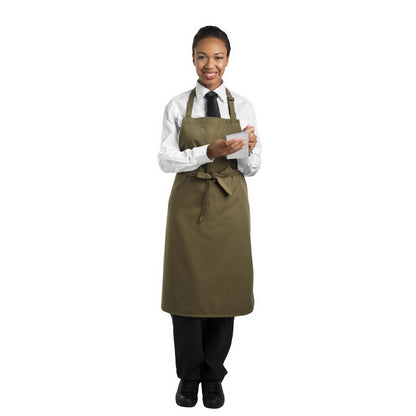 Le Chef Bib Apron Olive • PAS-BB152