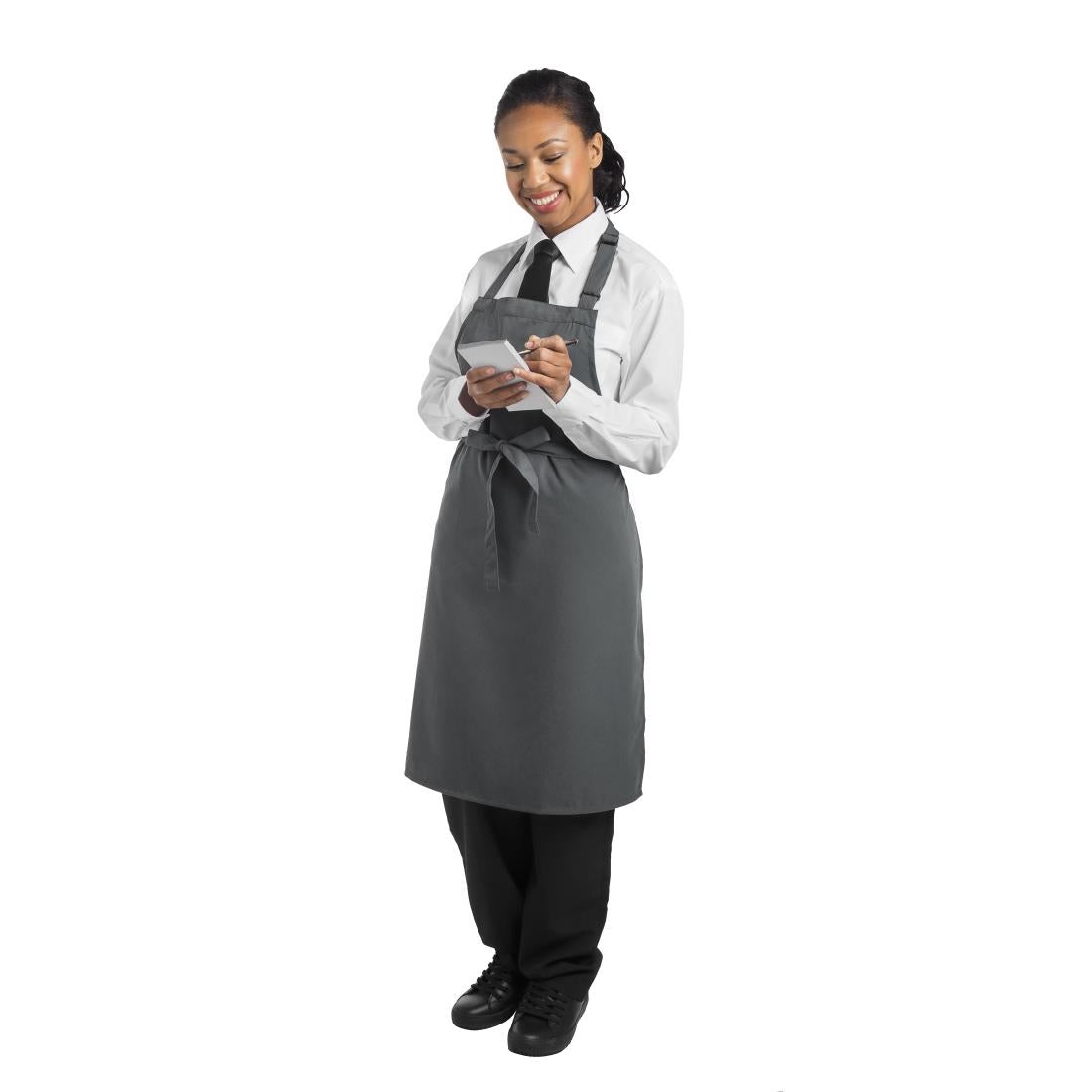 Le Chef Bib Apron Storm Grey • PAS-BB153
