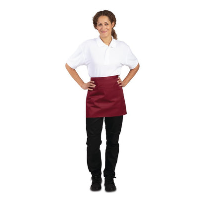 Whites Waist Apron Polycotton Burgundy • PAS-BB177