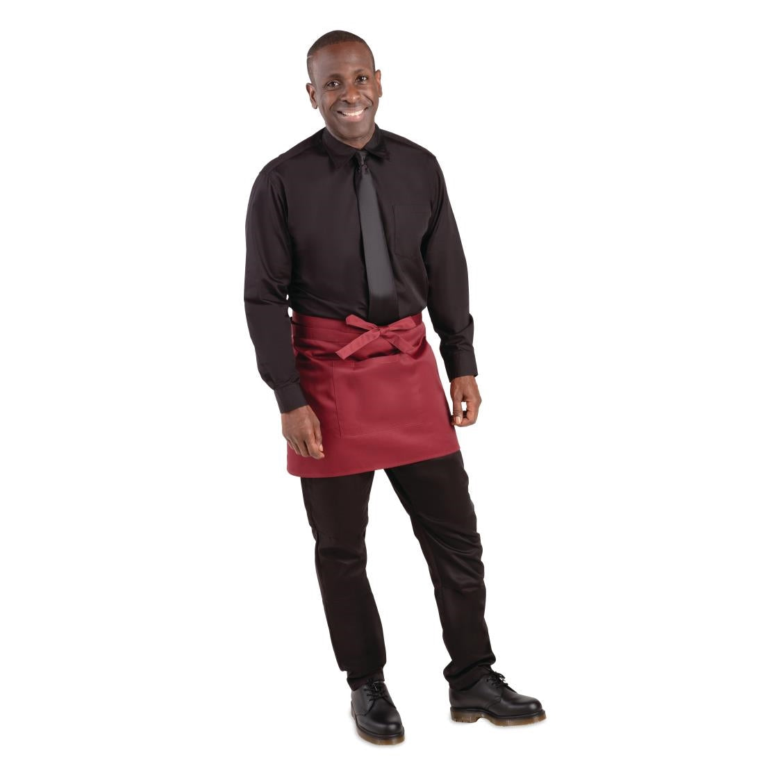 Whites Waist Apron Polycotton Burgundy • PAS-BB177