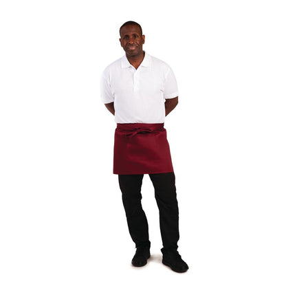 Whites Waist Apron Polycotton Burgundy • PAS-BB177