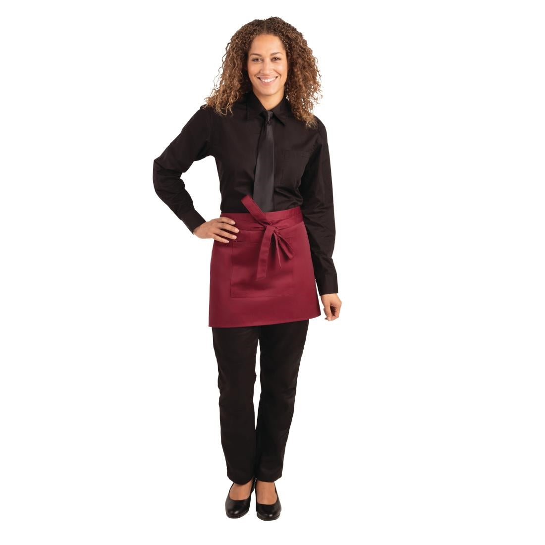 Whites Waist Apron Polycotton Burgundy • PAS-BB177