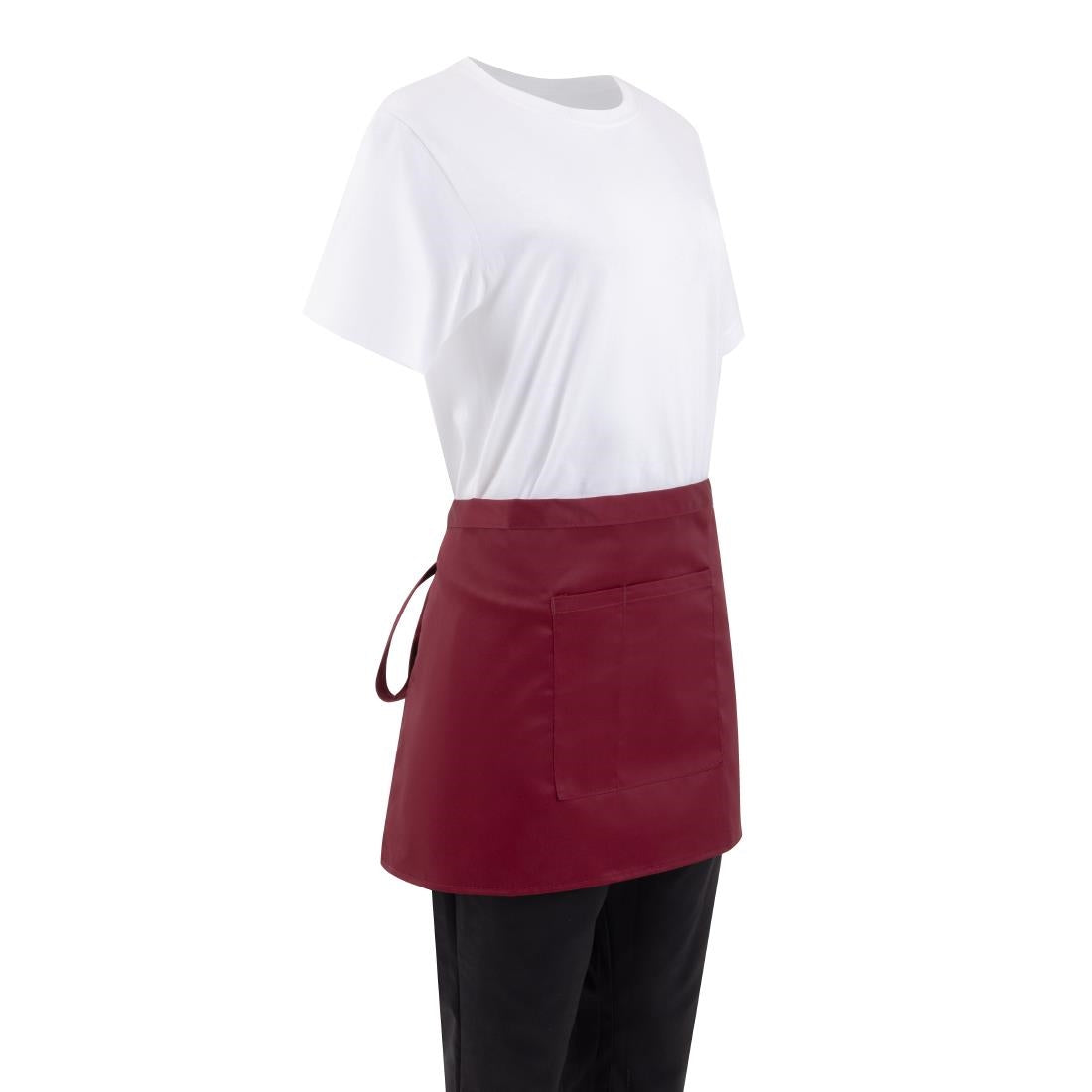 Whites Waist Apron Polycotton Burgundy • PAS-BB177