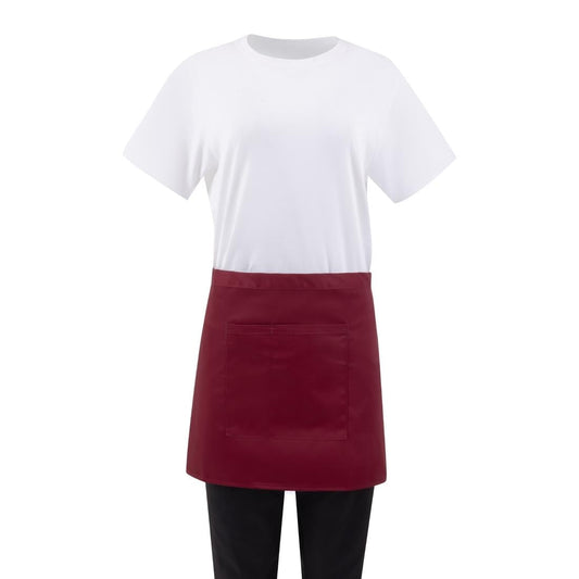 Whites Waist Apron Polycotton Burgundy • PAS-BB177