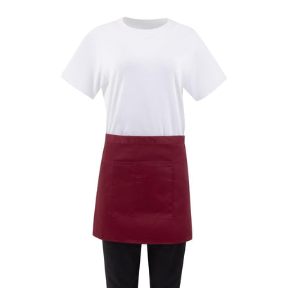 Whites Waist Apron Polycotton Burgundy • PAS-BB177