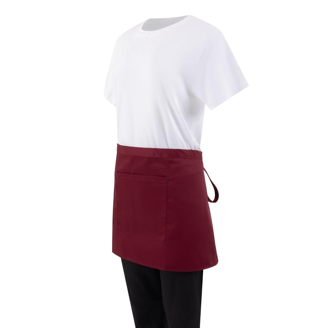 Whites Waist Apron Polycotton Burgundy • PAS-BB177