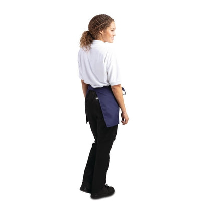 Whites Short Bistro Apron Navy Blue (5 Pack) • PAS-JC260