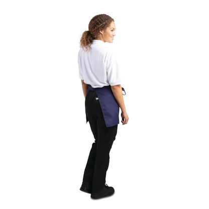 Whites Short Bistro Apron Navy Blue • PAS-BB179