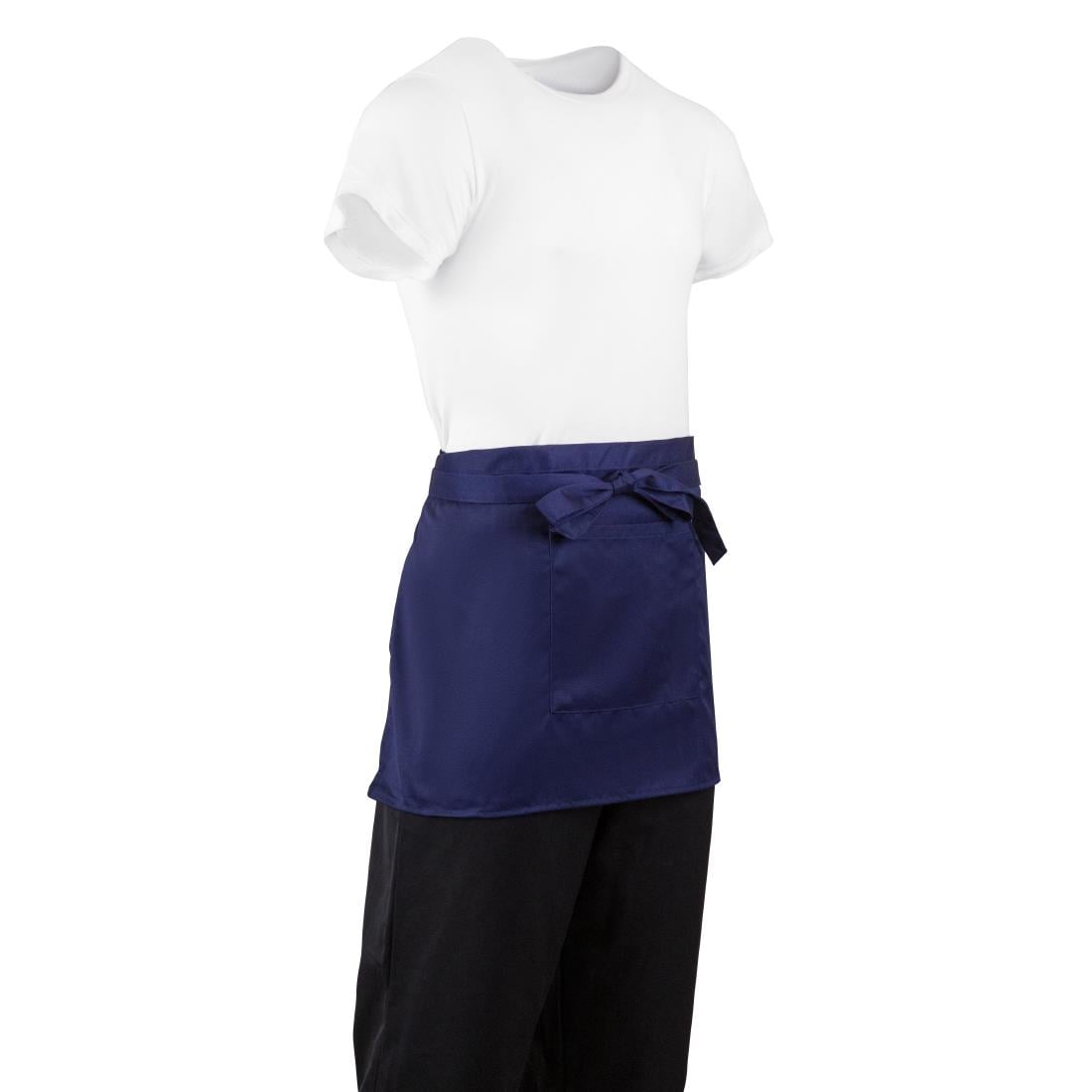 Whites Short Bistro Apron Navy Blue (5 Pack) • PAS-JC260