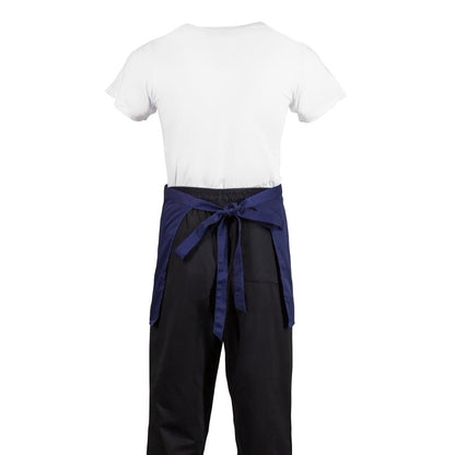 Whites Short Bistro Apron Navy Blue • PAS-BB179