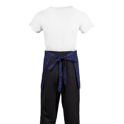 Whites Short Bistro Apron Navy Blue (5 Pack) • PAS-JC260