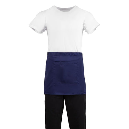 Whites Short Bistro Apron Navy Blue (5 Pack) • PAS-JC260