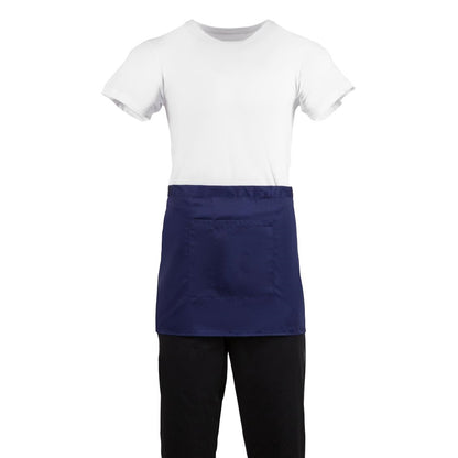 Whites Short Bistro Apron Navy Blue • PAS-BB179