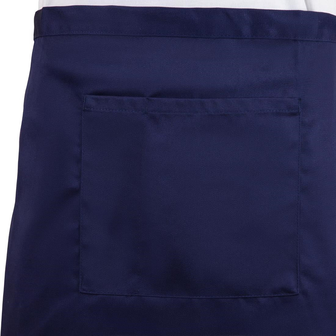 Whites Short Bistro Apron Navy Blue (5 Pack) • PAS-JC260
