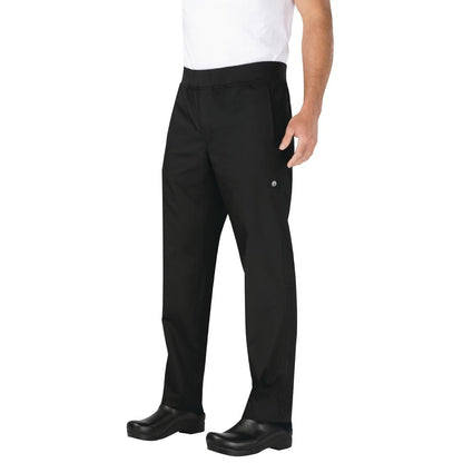 Chef Works Men's Lightweight Slim Trouser Black Size L • PAS-BB301-L
