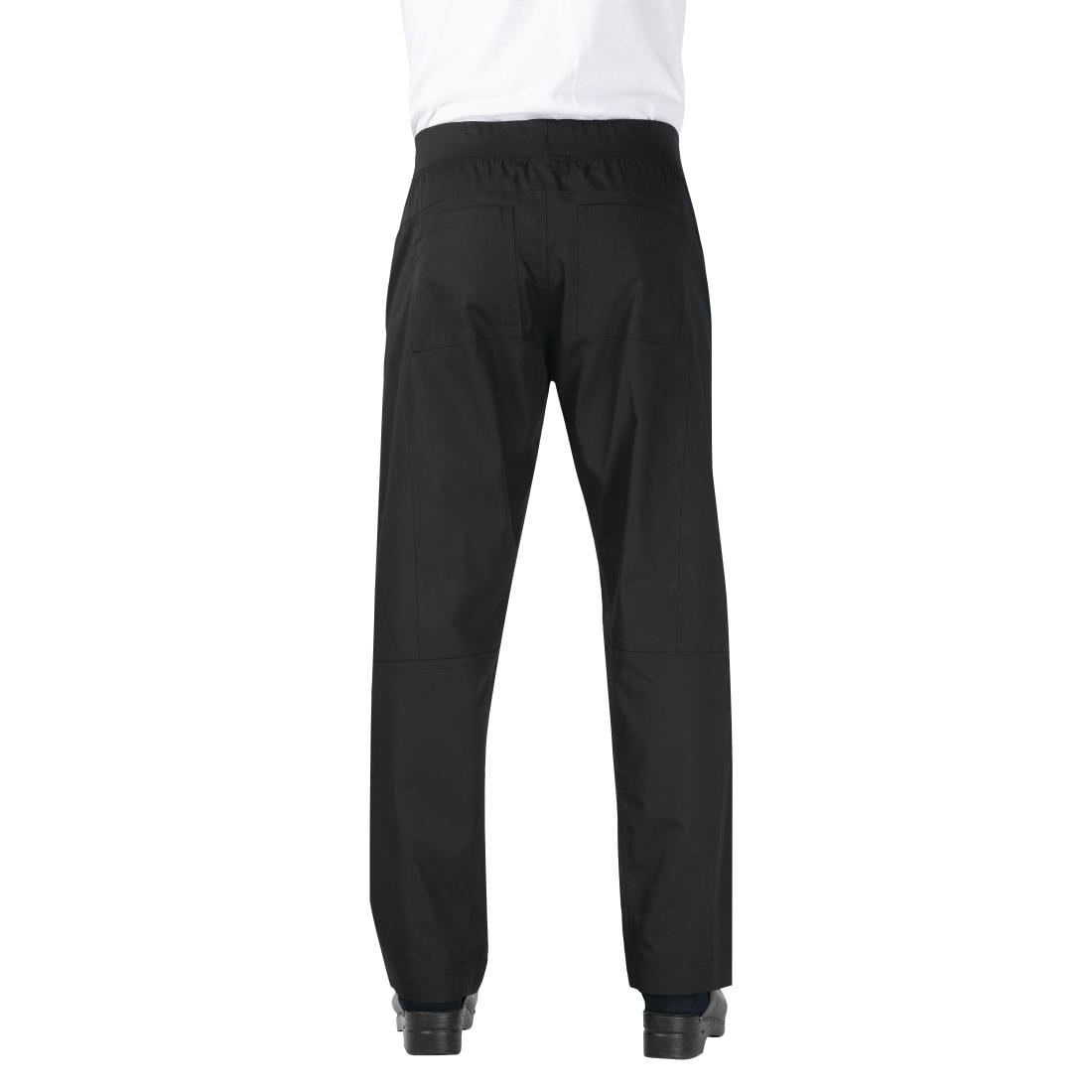 Chef Works Men's Lightweight Slim Trouser Black Size S • PAS-BB301-S