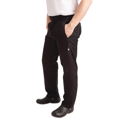 Chef Works Men's Lightweight Slim Trouser Black Size L • PAS-BB301-L