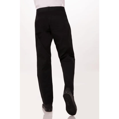 Chef Works Men's Lightweight Slim Trouser Black Size L • PAS-BB301-L