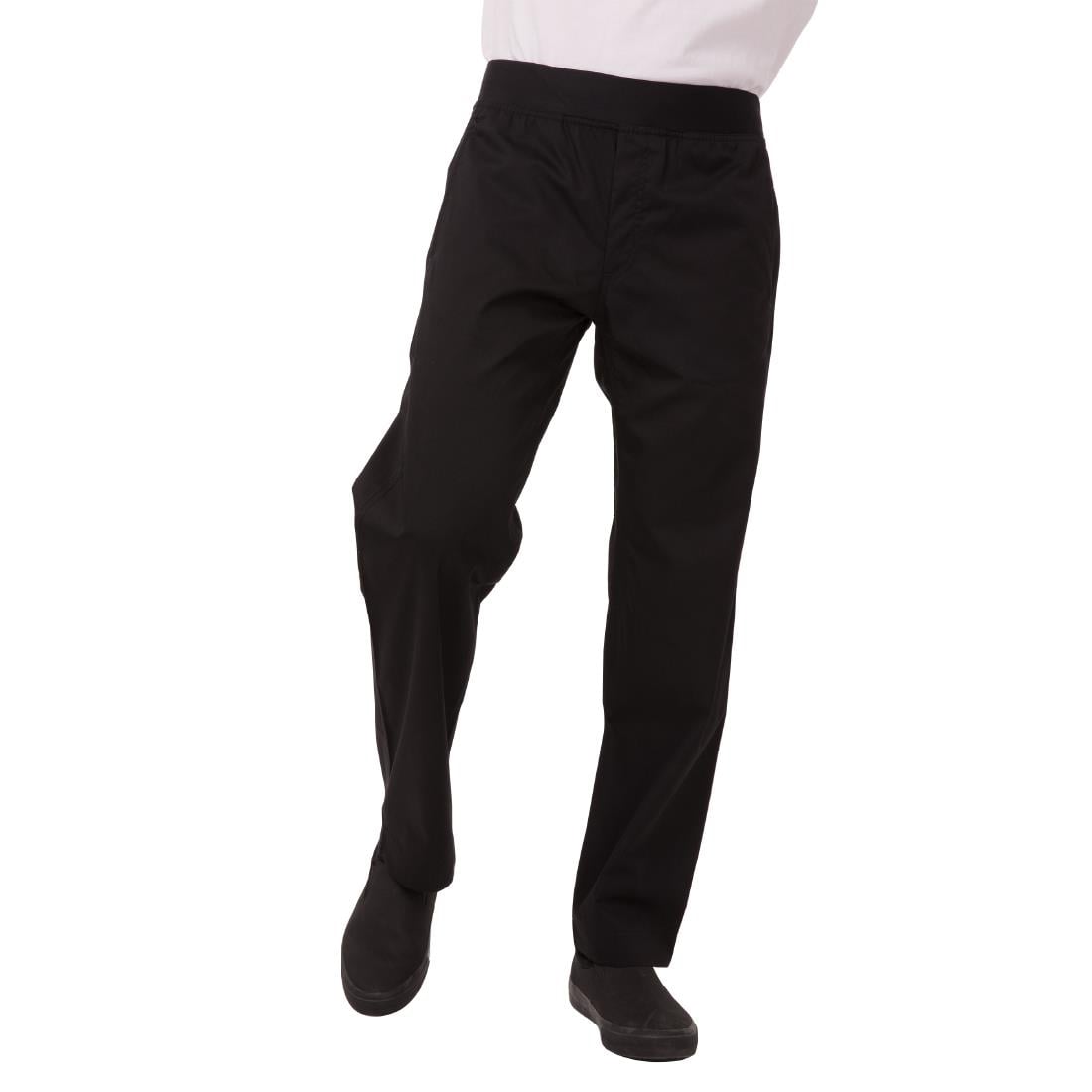 Chef Works Men's Lightweight Slim Trouser Black Size S • PAS-BB301-S