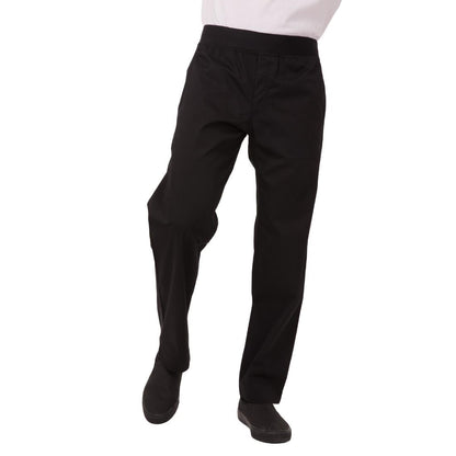 Chef Works Men's Lightweight Slim Trouser Black Size L • PAS-BB301-L