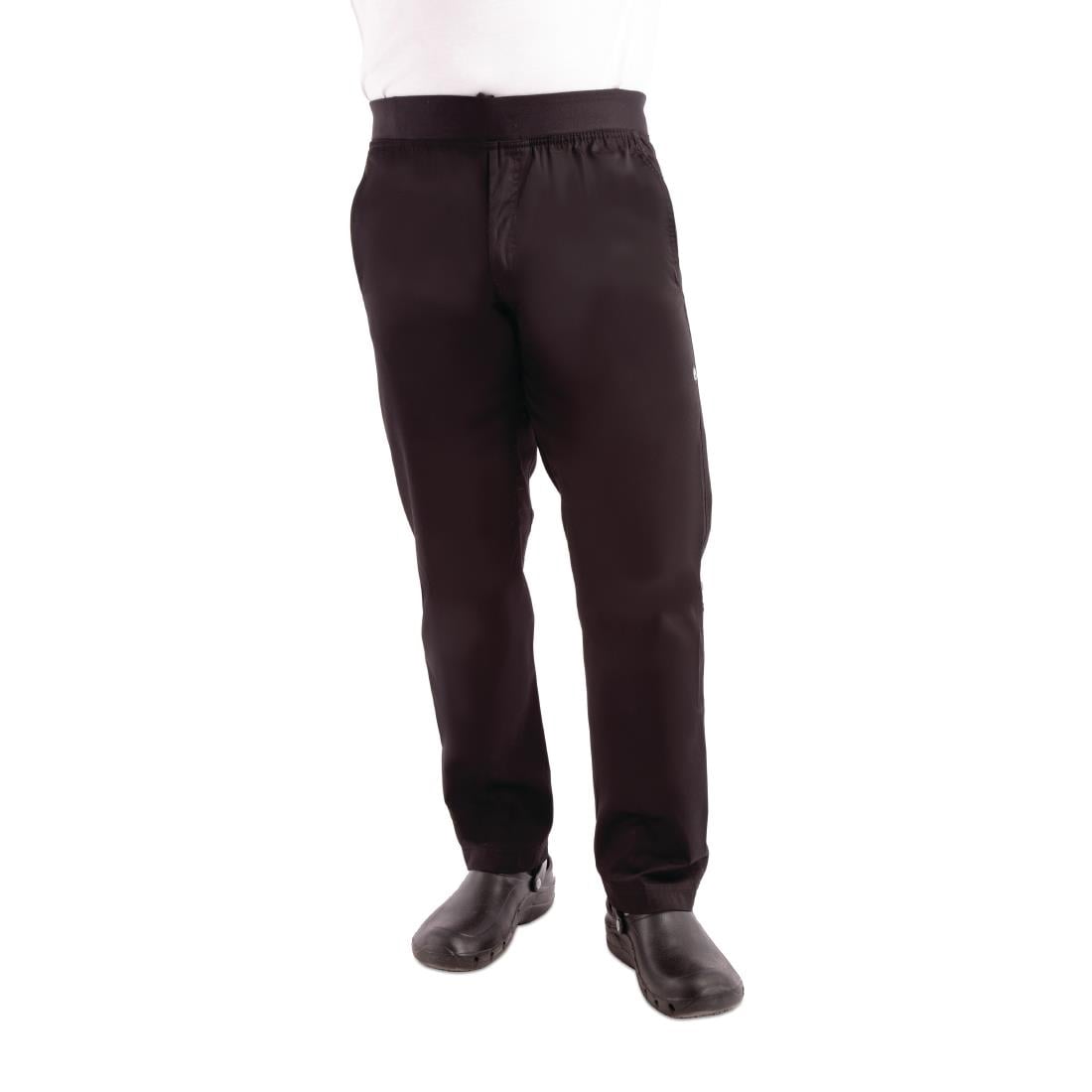 Chef Works Men's Lightweight Slim Trouser Black Size L • PAS-BB301-L