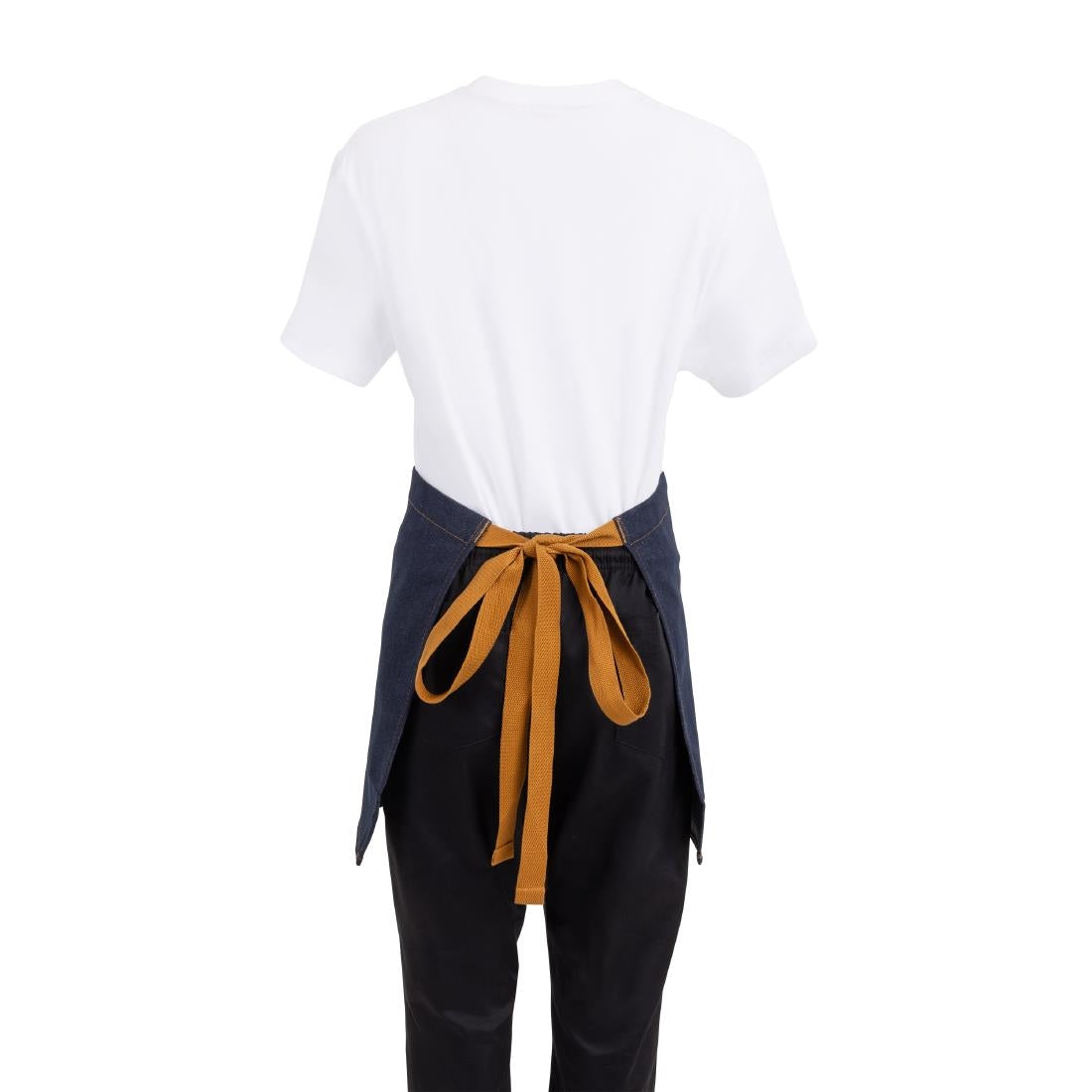 Southside Waist Apron Denim Blue with Tan Ties • PAS-BB465