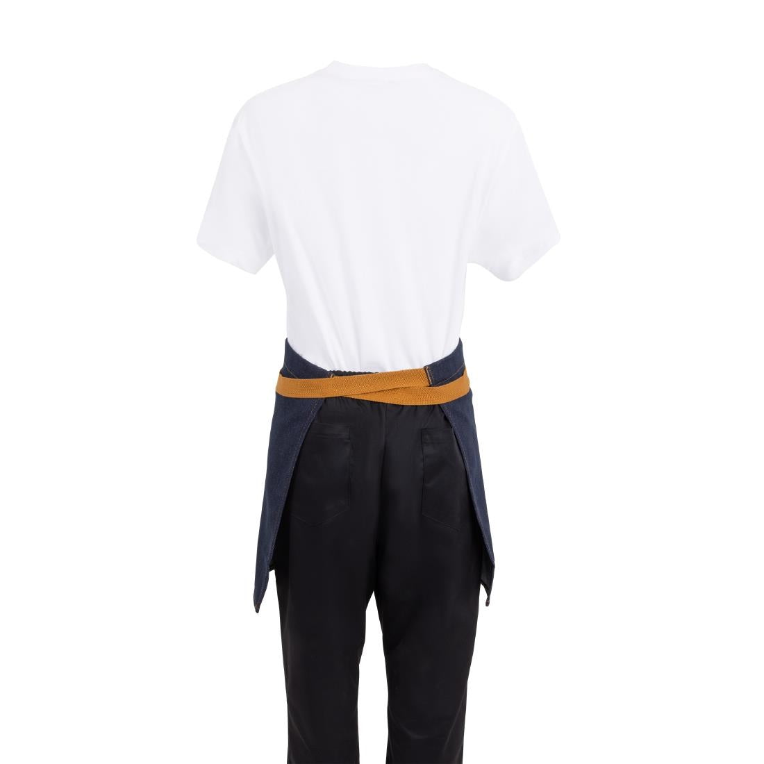 Southside Waist Apron Denim Blue with Tan Ties • PAS-BB465