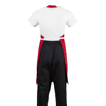Whites Bib Apron Polycotton Red • PAS-BB466