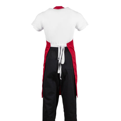 Whites Bib Apron Polycotton Red • PAS-BB466
