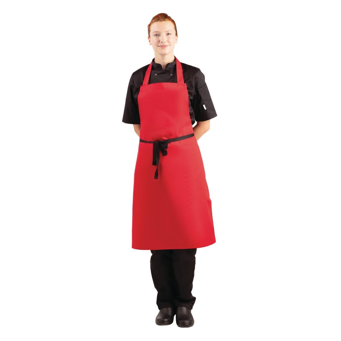 Whites Bib Apron Polycotton Red • PAS-BB466