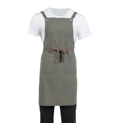 Southside Cotton Canvas Bib Apron Khaki • PAS-BB684