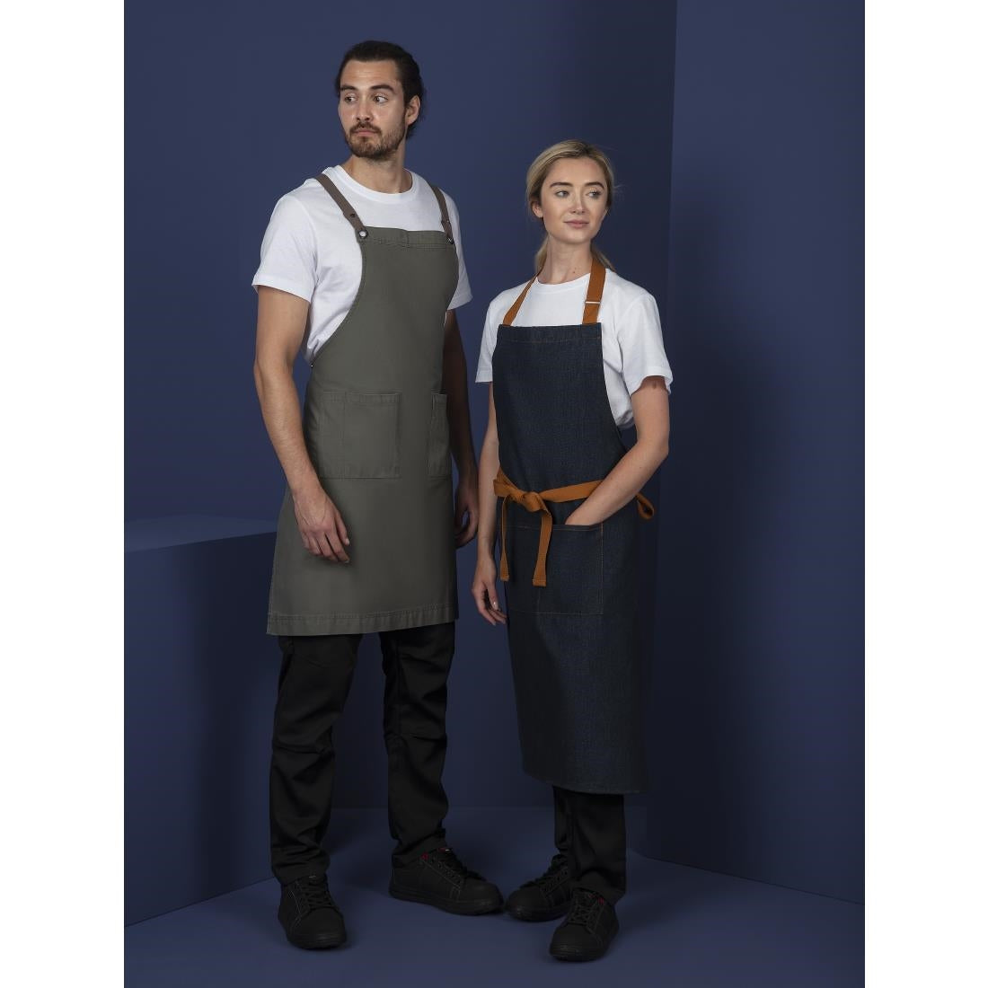 Southside Cotton Canvas Bib Apron Khaki • PAS-BB684