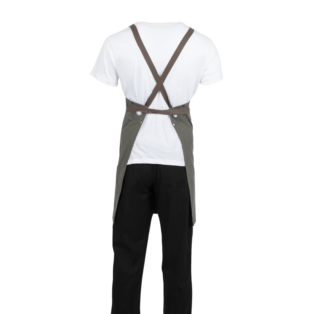 Southside Cotton Canvas Bib Apron Khaki • PAS-BB684