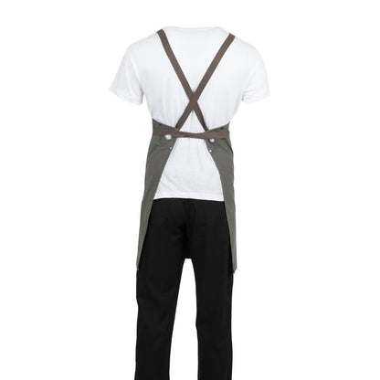 Southside Cotton Canvas Bib Apron Khaki • PAS-BB684