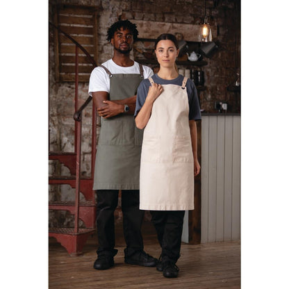 Southside Cotton Canvas Bib Apron Stone • PAS-BB685