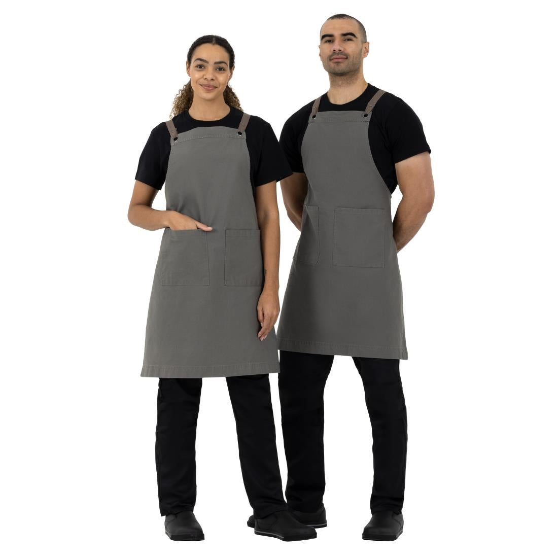 Southside Cotton Canvas Bib Apron Khaki • PAS-BB684