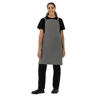 Southside Cotton Canvas Bib Apron Khaki • PAS-BB684