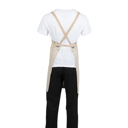 Southside Cotton Canvas Bib Apron Stone • PAS-BB685