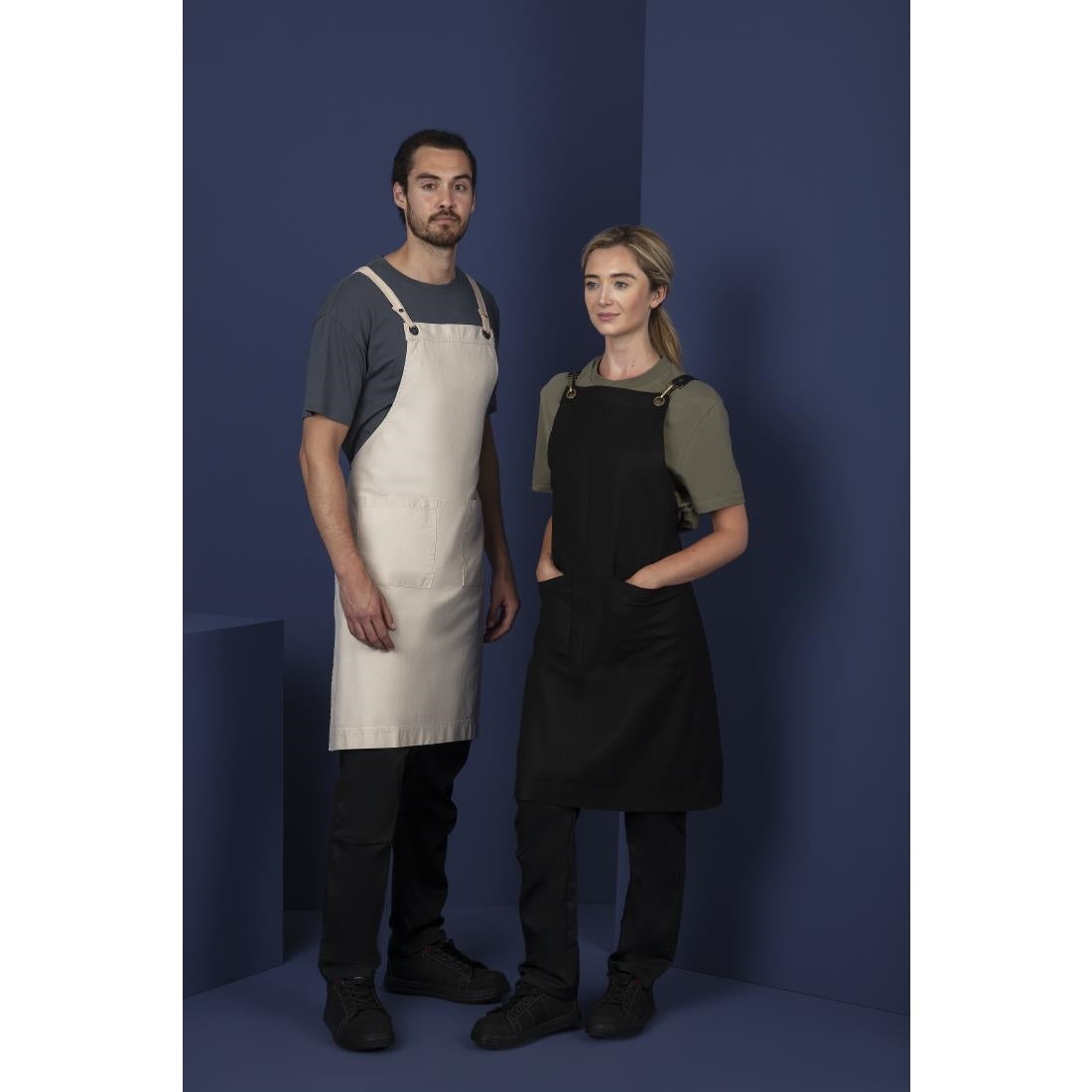Southside Cotton Canvas Bib Apron Stone • PAS-BB685