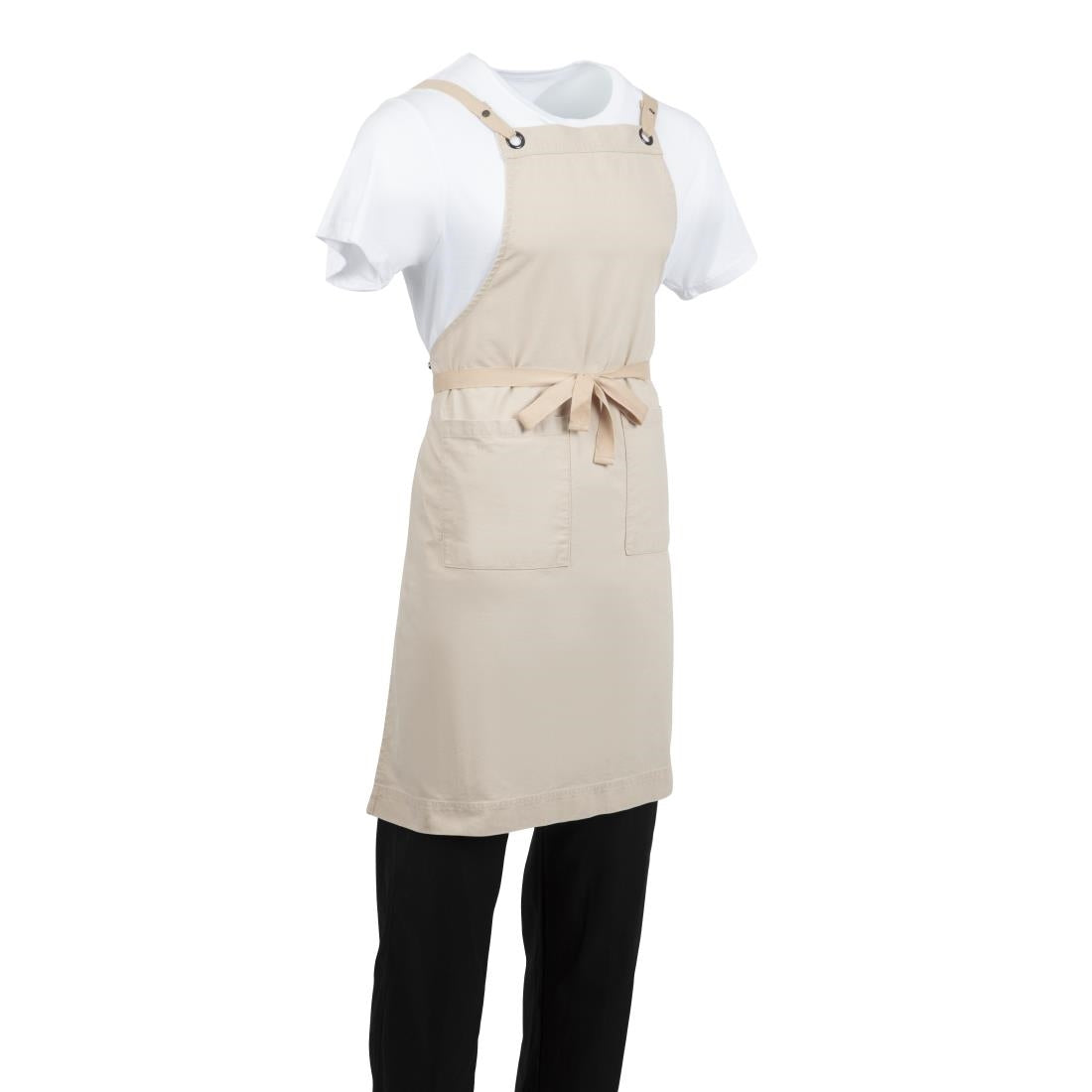 Southside Cotton Canvas Bib Apron Stone • PAS-BB685