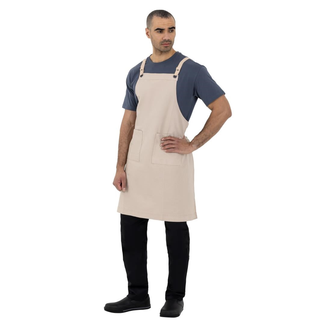Southside Cotton Canvas Bib Apron Stone • PAS-BB685