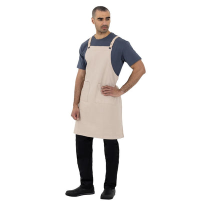 Southside Cotton Canvas Bib Apron Stone • PAS-BB685