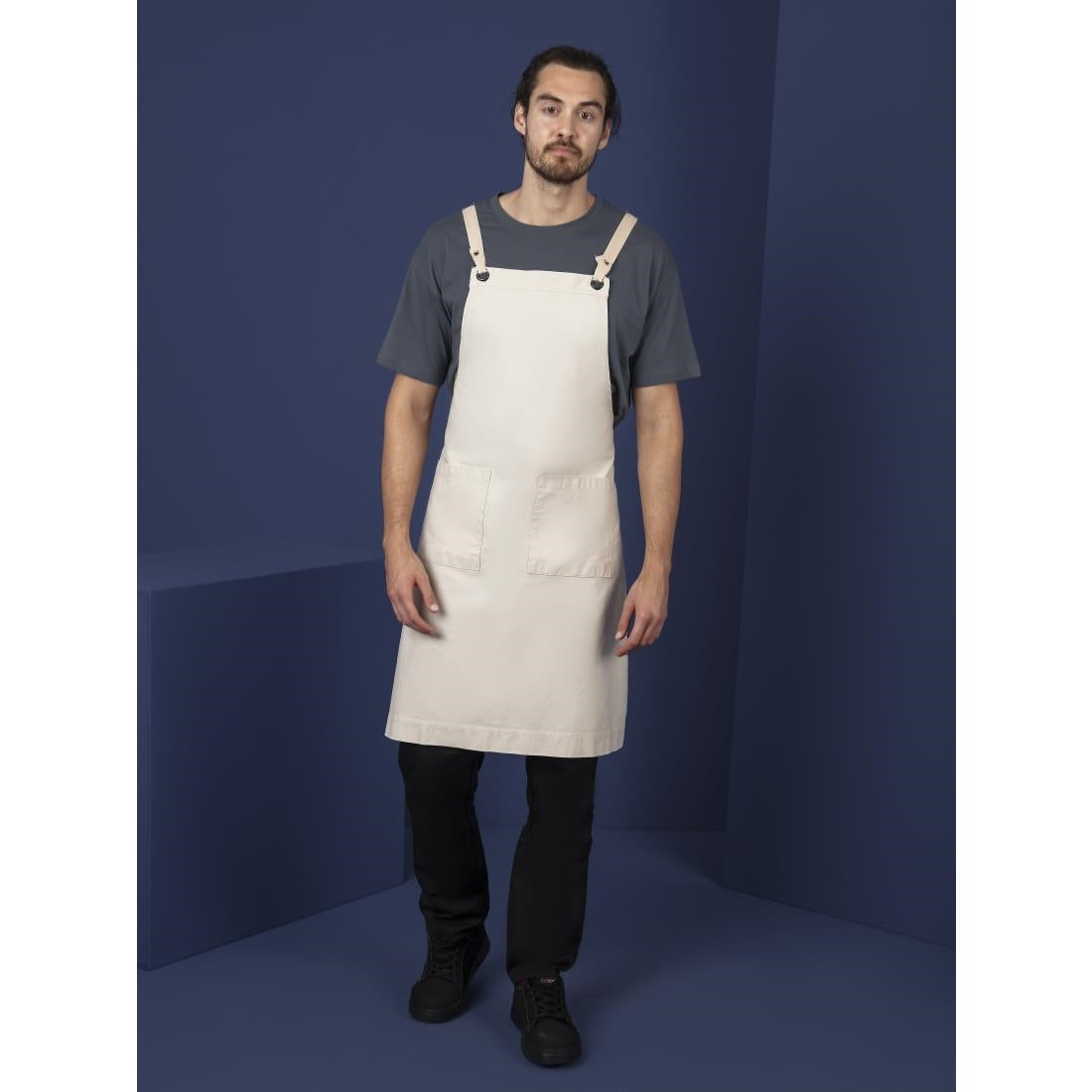 Southside Cotton Canvas Bib Apron Stone • PAS-BB685