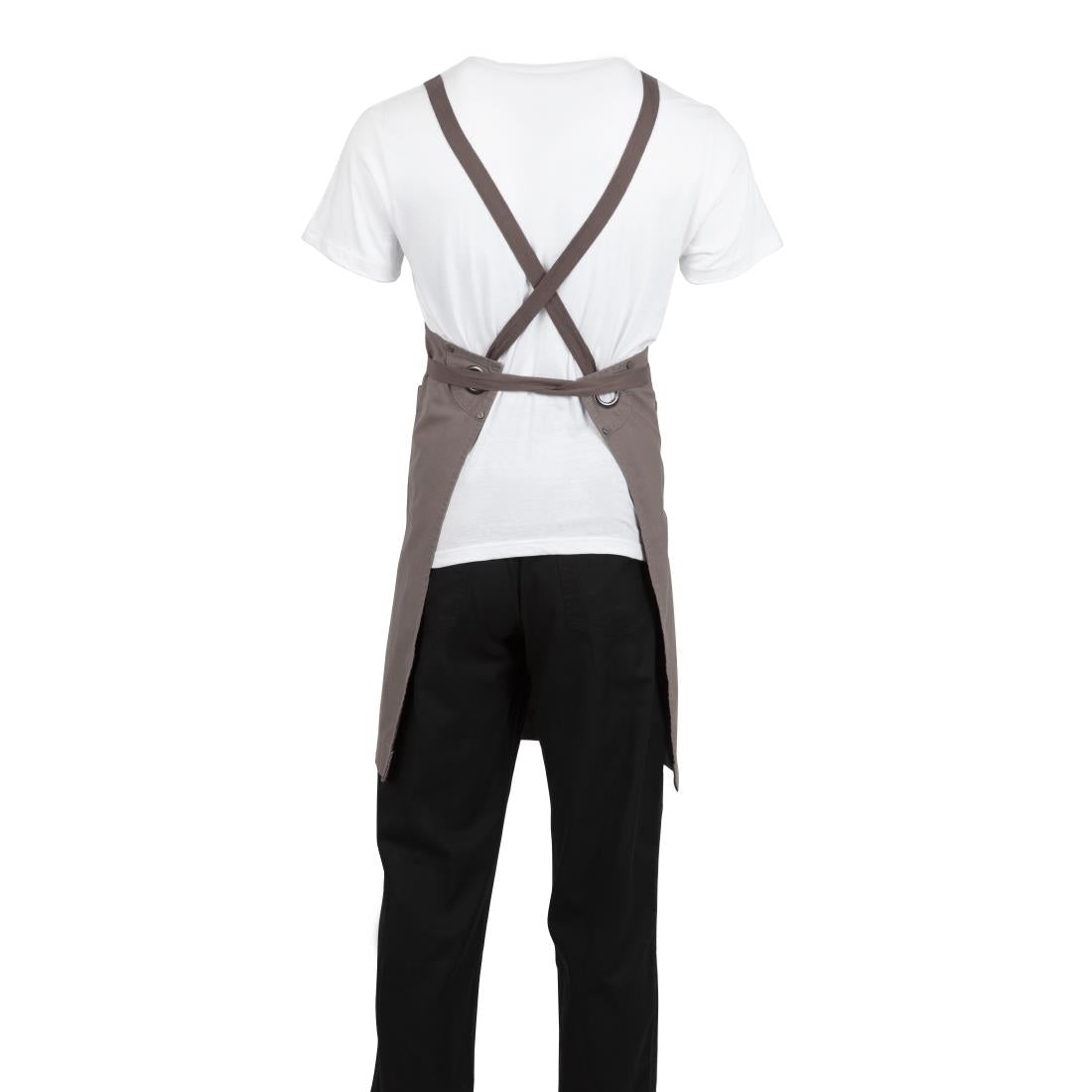 Southside Cotton Canvas Bib Apron Washed Grey • PAS-BB687