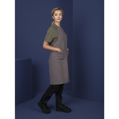 Southside Cotton Canvas Bib Apron Washed Grey • PAS-BB687