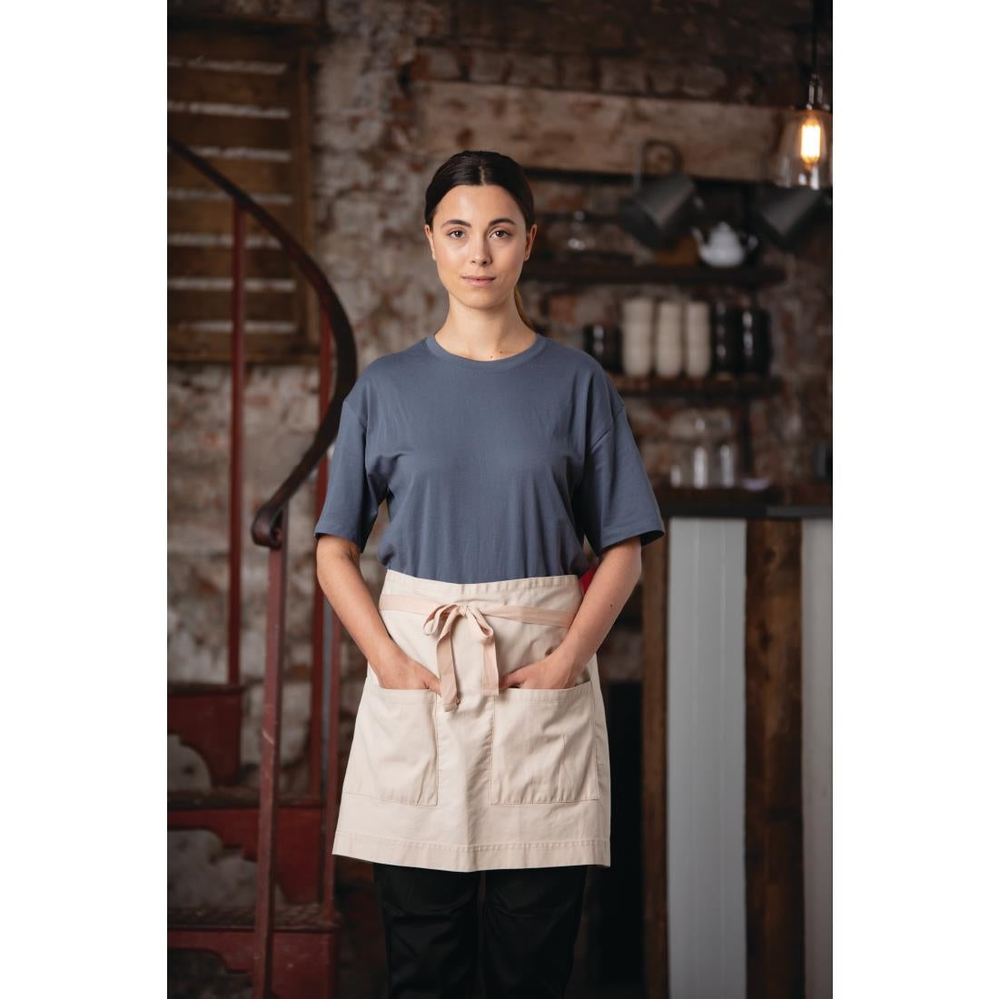 Southside Cotton Canvas Waist Apron Stone • PAS-BB688