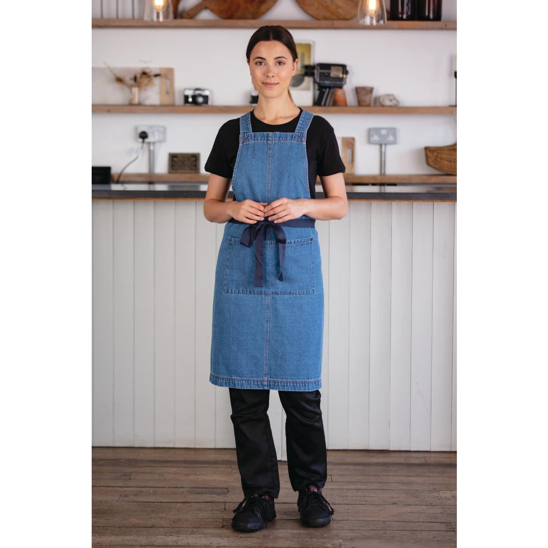 Southside Denim Bib Apron Light Blue • PAS-BB694