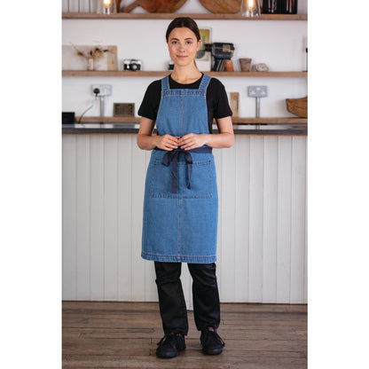 Southside Denim Bib Apron Light Blue • PAS-BB694