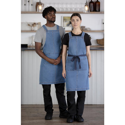 Southside Denim Bib Apron Light Blue • PAS-BB694